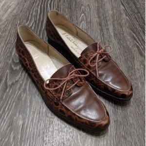 Salvatore Ferragamo Brown Genuine Leather Loafers Made in Italy Italia